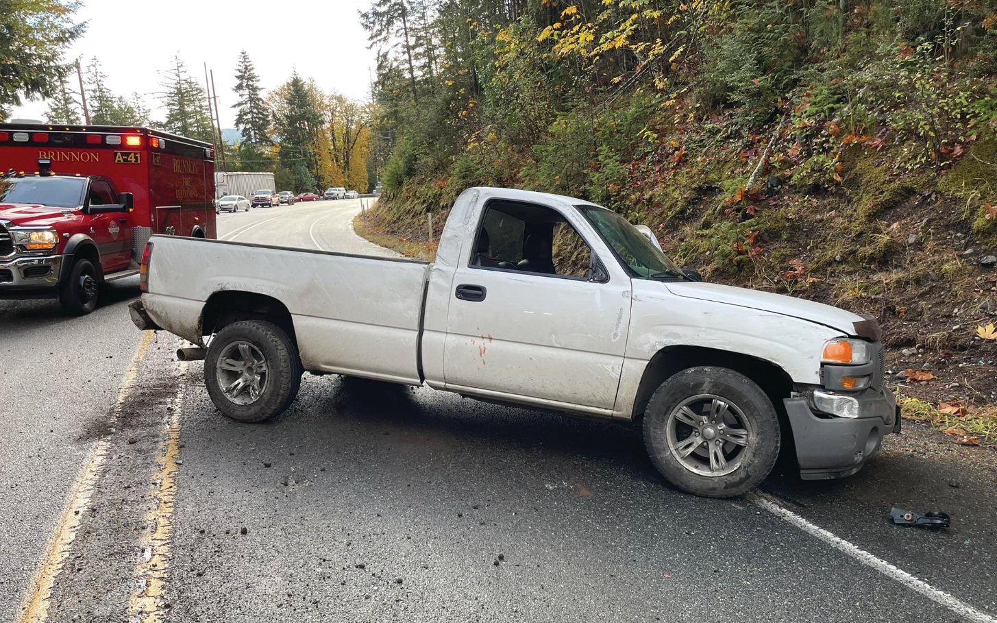 Just after 10 a.m. on Oct. 28, a pickup driver lost control of his vehicle and spun around near the US Highway 101 Milepost 302.